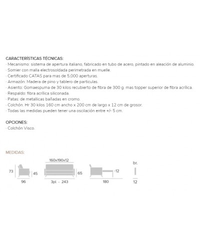 Sofá cama moderno Transversal - Francés Bañon