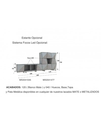 Mueble comedor moderno diseño lacado 397-MAX20