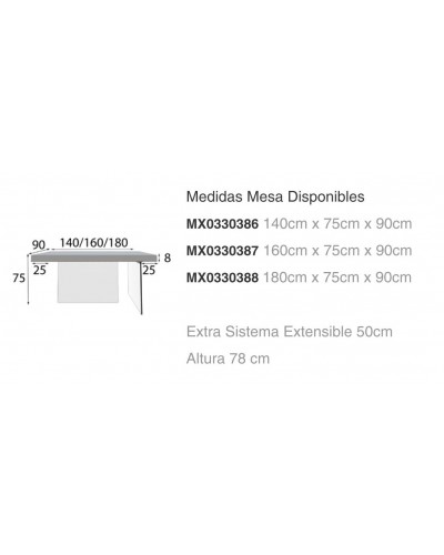 Mesa de comedor moderna diseño lacado 397-MXC02