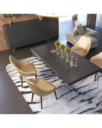 Mesa de comedor moderna diseño lacado 397-MXC04