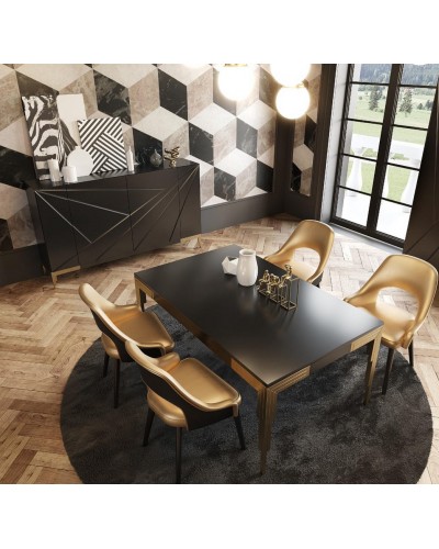 Mesa de comedor moderna diseño lacado 397-MXC06