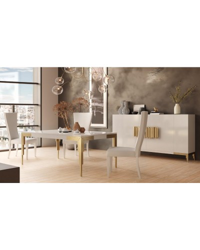 Mesa de comedor moderna diseño lacado 397-MXC13