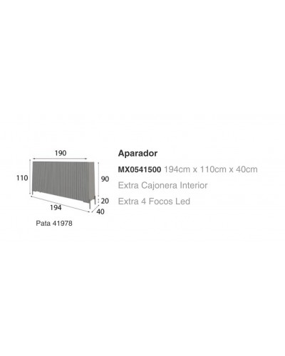 Mueble aparador moderno diseño lacado alta calidad 397-MXA05