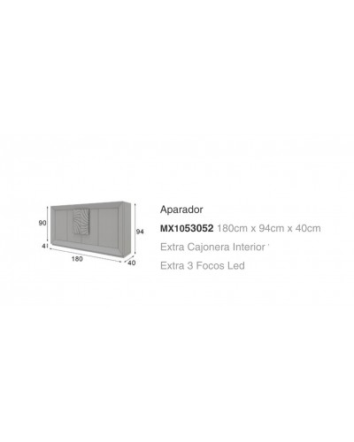 Mueble aparador moderno diseño lacado alta calidad 397-MXA10
