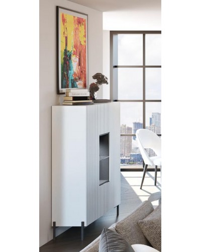 Mueble vitrina vajillero moderno diseño lacado alta calidad 397-MXV05