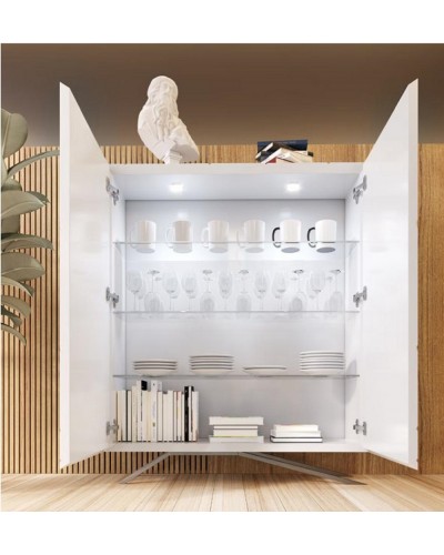 Mueble vitrina vajillero moderno diseño lacado alta calidad 397-MXV07