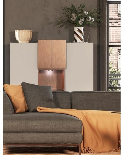 Mueble vitrina vajillero moderno diseño lacado alta calidad 397-MXV08
