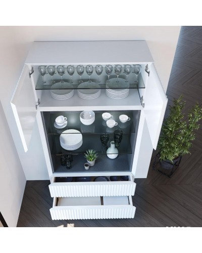 Vitrina moderna diseño lacado alta calidad 397-MXVI05