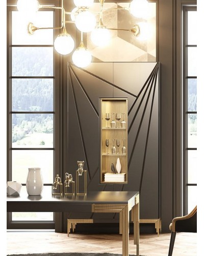 Vitrina moderna diseño lacado alta calidad 397-MXVI06