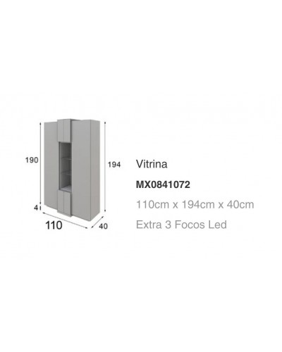 Vitrina moderna diseño lacado alta calidad 397-MXVI08