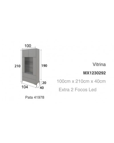 Vitrina moderna diseño lacado alta calidad 397-MXVI12