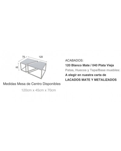 Mesa de centro moderna diseño lacado 397-MXCE01