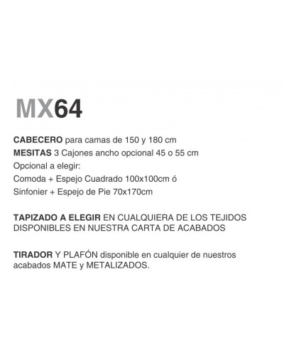 Dormitorio moderno diseño lacado 397-MXD64