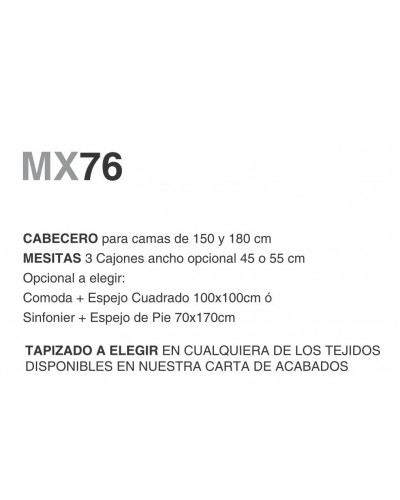 Dormitorio moderno diseño lacado 397-MXD76