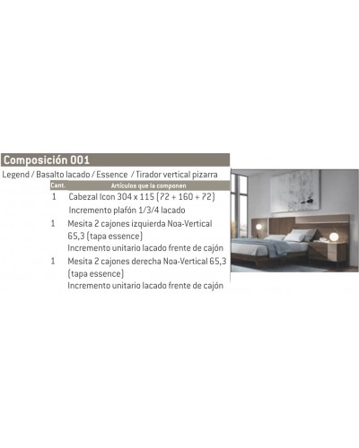 Dormitorio matrimonio moderno CO001 - Glicerio Chaves