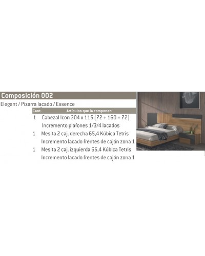 Dormitorio matrimonio moderno CO002 - Glicerio Chaves
