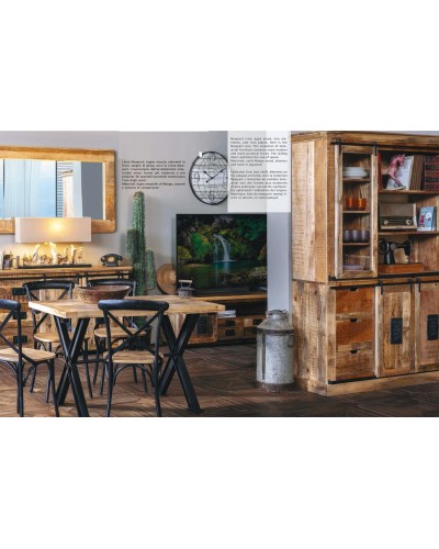 Mesa de comedor vintage madera 1452-CM14