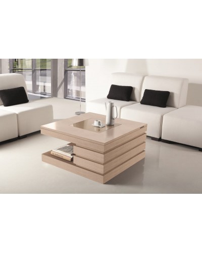 Mesa de centro moderna elevable madera 164 - Disemobel