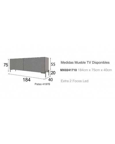 Mueble TV moderno diseño lacado alta calidad 397-MXTV02