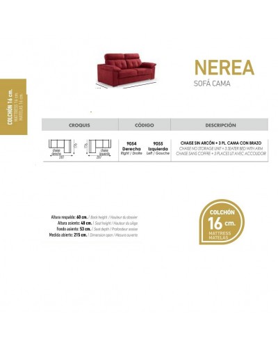 Sofá cama chaiselongue moderno diseño 648-01A