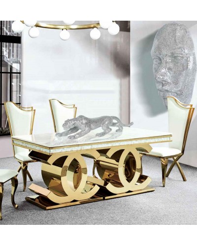 Figura decorativa cristal pantera mosaico espejo1362-1912