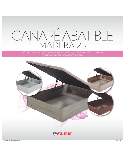 Canapé abatible madera 25 Blanco Tapa 3D - FLEX
