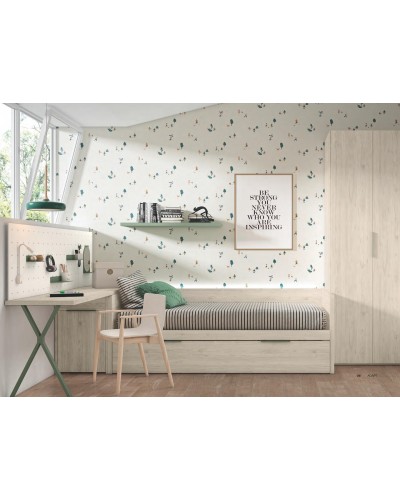 Cama nido Dormitorio juvenil moderno beladur AD03 - Lanmobel