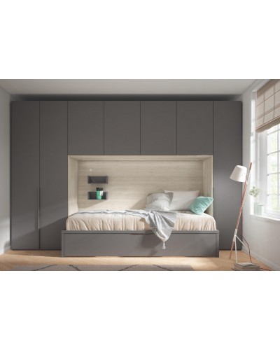 Cama nido Dormitorio juvenil moderno beladur AD04 - Lanmobel
