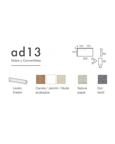 Cuna Convertible Dormitorio juvenil moderno beladur AD13 - Lanmobel