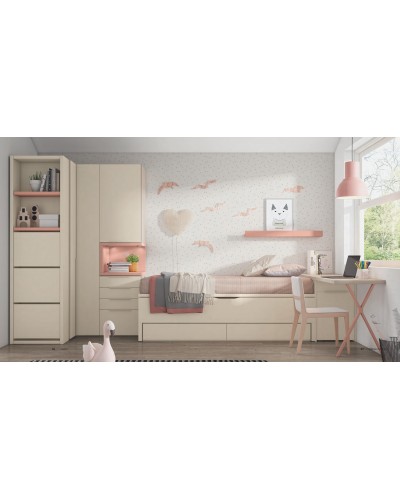 Dormitorio juvenil moderno beladur AD16 - Lanmobel