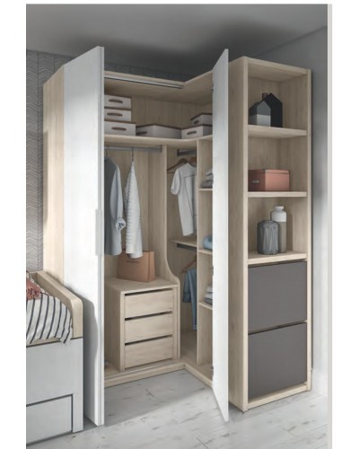 Dormitorio juvenil moderno beladur AD22 - Lanmobel
