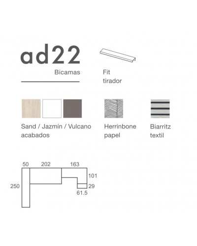 Dormitorio juvenil moderno beladur AD22 - Lanmobel