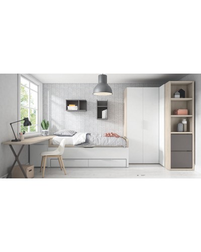 Dormitorio juvenil moderno beladur AD22 - Lanmobel
