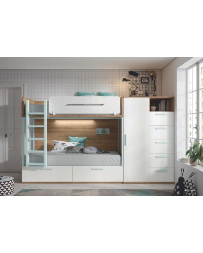 Dormitorio juvenil moderno beladur AD55 - Lanmobel