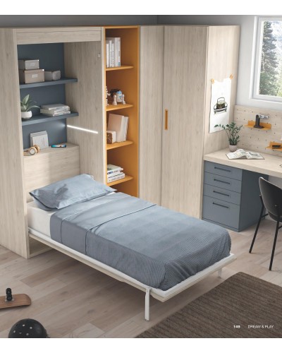 Dormitorio juvenil moderno beladur AD64 - Lanmobel