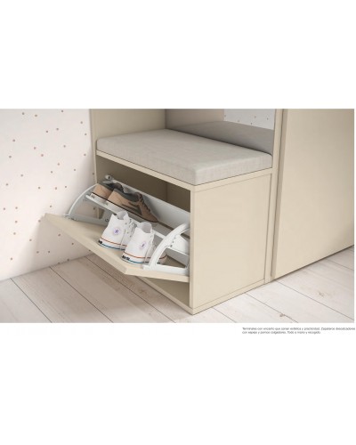 Dormitorio juvenil moderno beladur AD71 - Lanmobel