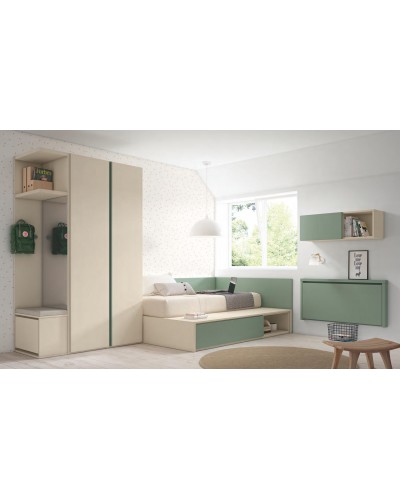 Dormitorio juvenil moderno beladur AD71 - Lanmobel