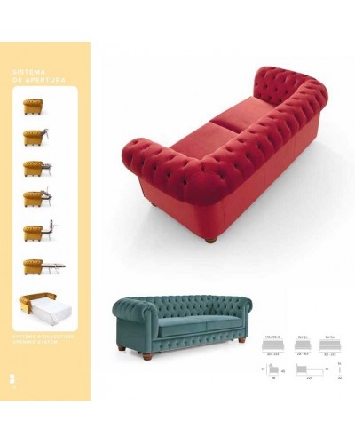 Sofá cama clásico Chester - Francés Bañon
