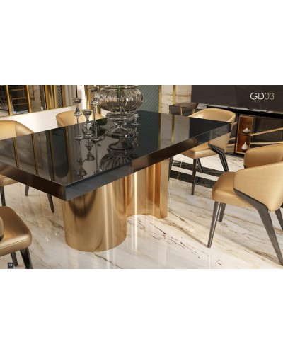 Mesa de comedor moderna lacado 397-GD03