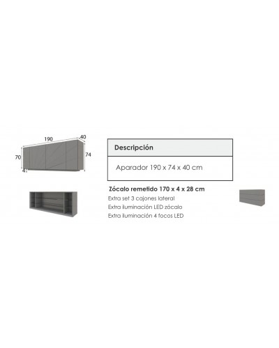 Aparador moderno lacado 397-GD04