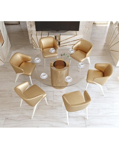 Silla de comedor moderna lacada 397-GD01
