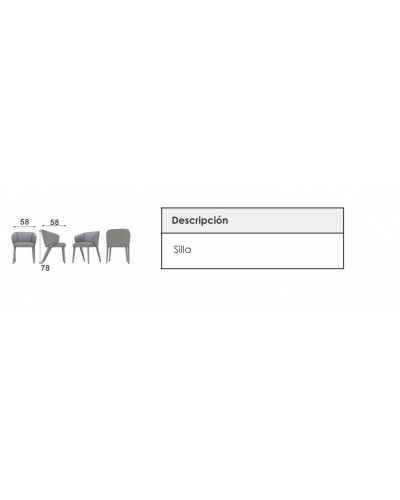 Silla de comedor moderna lacada 397-GD01