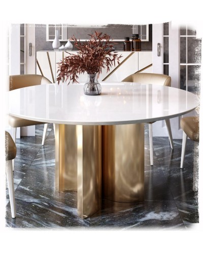 Mesa de comedor moderna lacado 397-GD04A