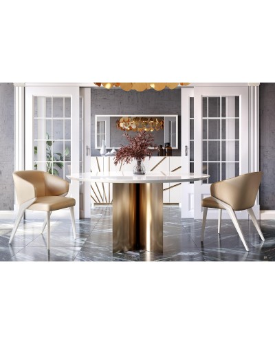 Mesa de comedor moderna lacado 397-GD04A