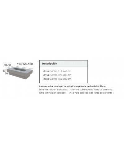 Mesa de centro moderna lacado y cristal 397-GD08