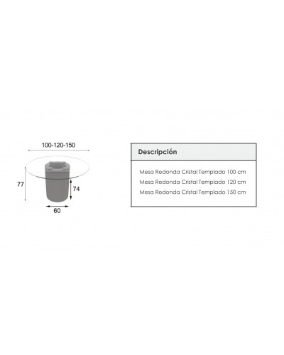Mesa de comedor moderna lacado y cristal 397-GD01A