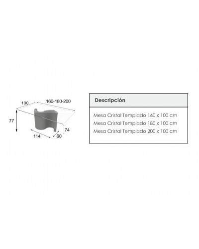 Mesa de comedor moderna lacado y cristal 397-GD04