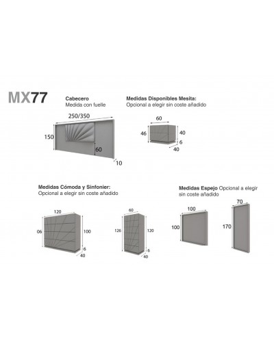 Dormitorio moderno diseño lacado 397-MXD77