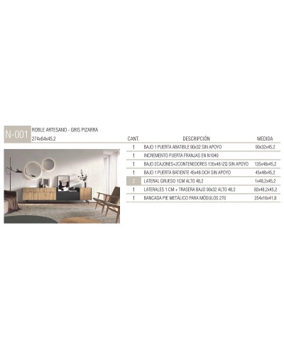 Mueble TV moderno NR01 - Kazzano