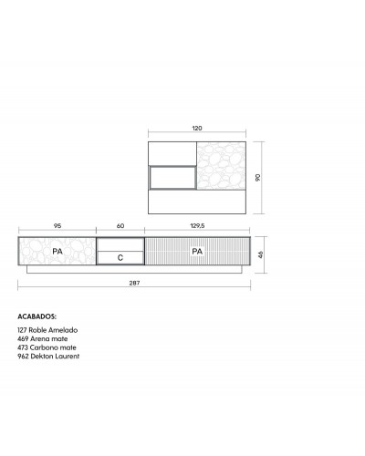 Mueble comedor moderno CS01 - Costera